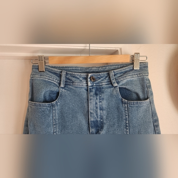 Flying Tomato Under The Tuscan Sun Blue Frayed Flared Denim Jeans S High Waist - Picture 4 of 7